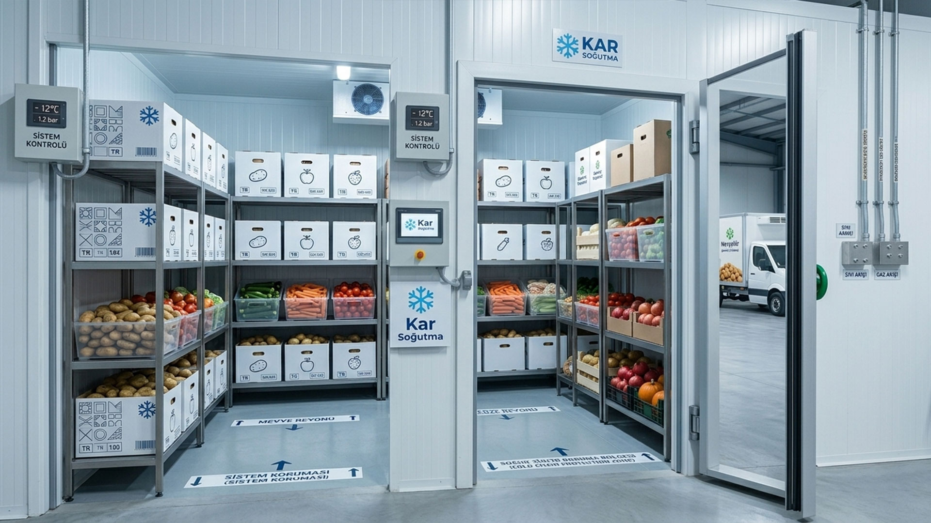 Soğuk oda depolama alanı